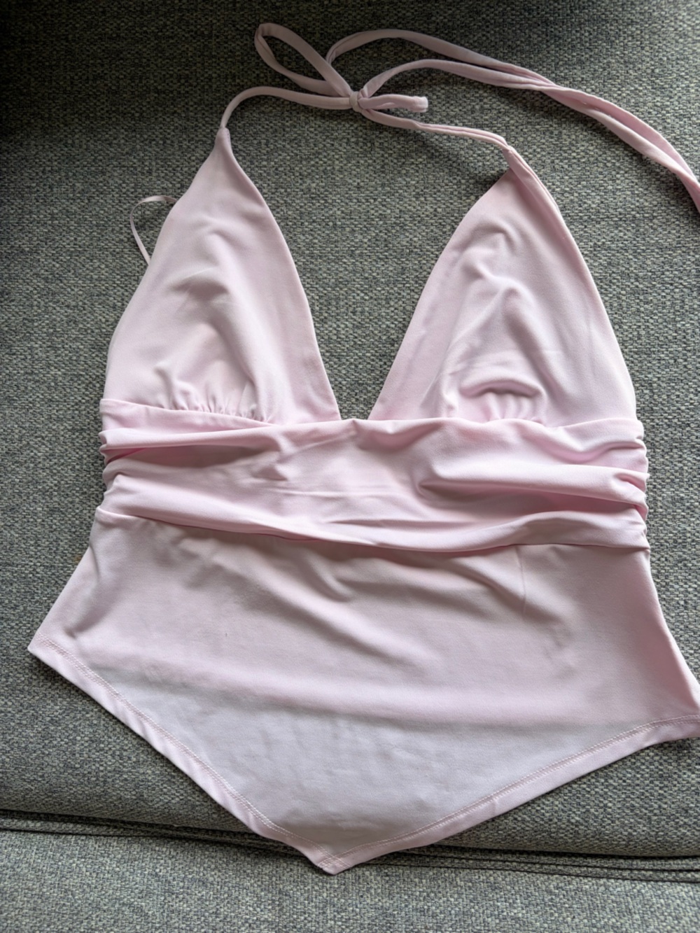 Garage Light Pink Halter Crop Top